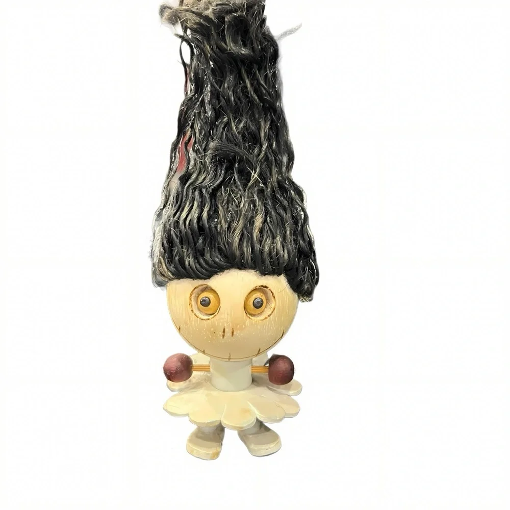 Pier 1 Imports Bride of Frankenstein Halloween Horror Wood One Crazy Head Magnet